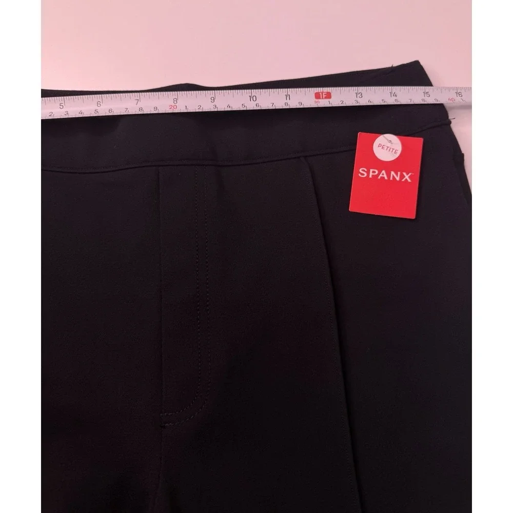 SPANX PerfectFit Ponte Flare Pants L Petite Black High Rise Pull On Trousers NWT